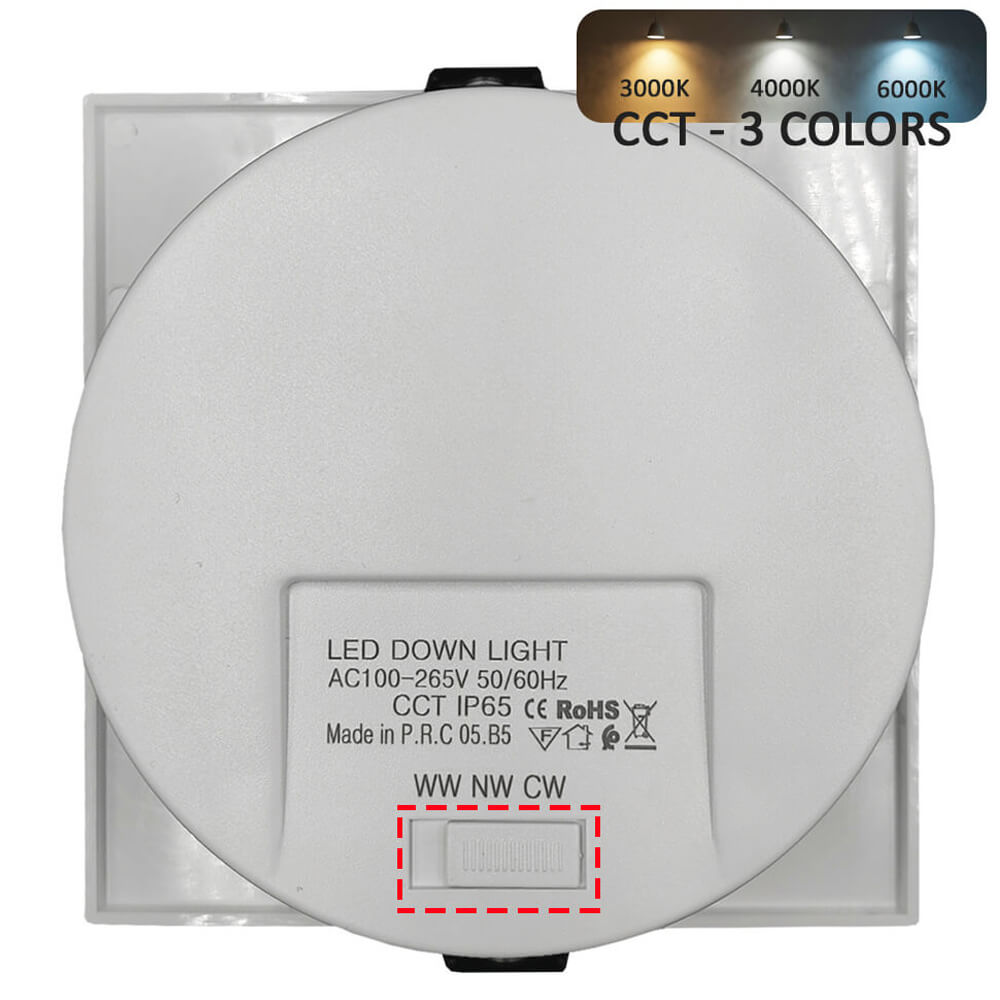 Foco-Downlight-LED-Cuadrado-60W-GXtronic-_-3CCT-_-CRI92-_-IP65-_-Corte-O205mm-3