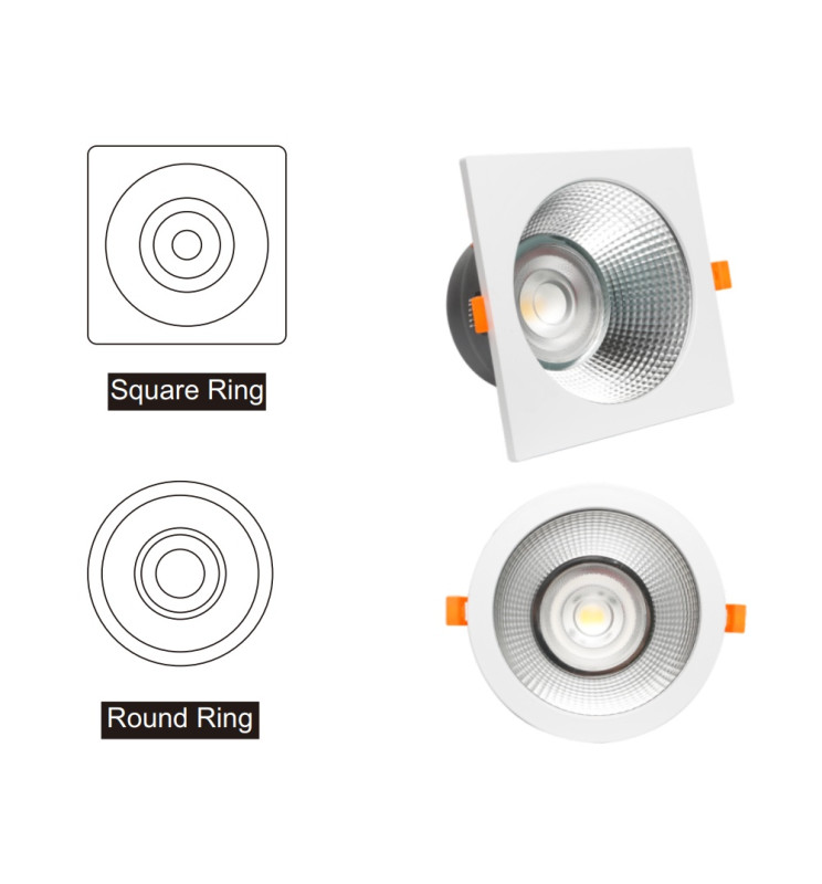 Foco-Downlight-LED-Cuadrado-30W-GXtronic-_-3CCT-_-CRI92-_-IP65-_-Corte-O145mm-1